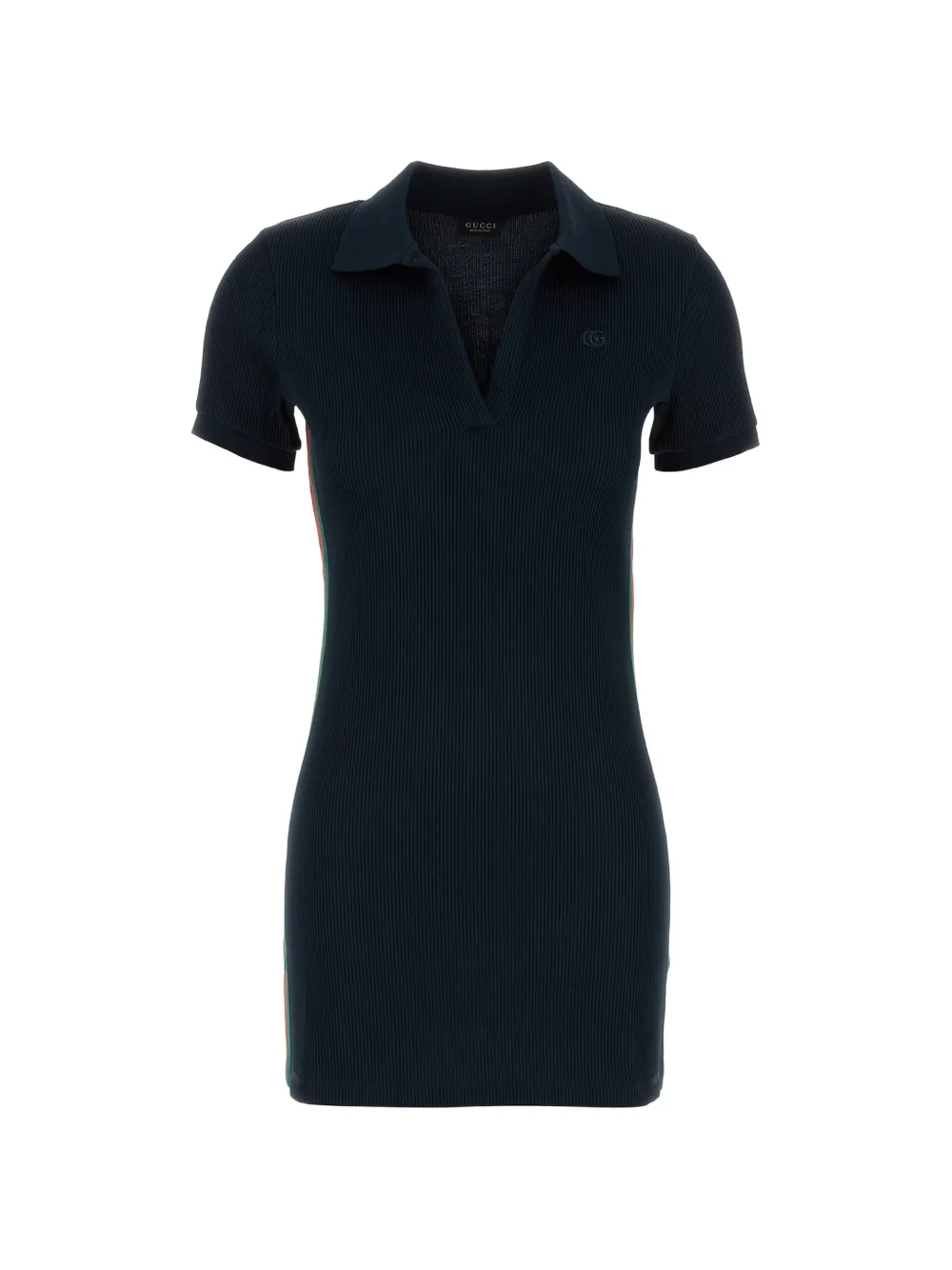 Gucci rib cotton-jersey dress with Web - Blau