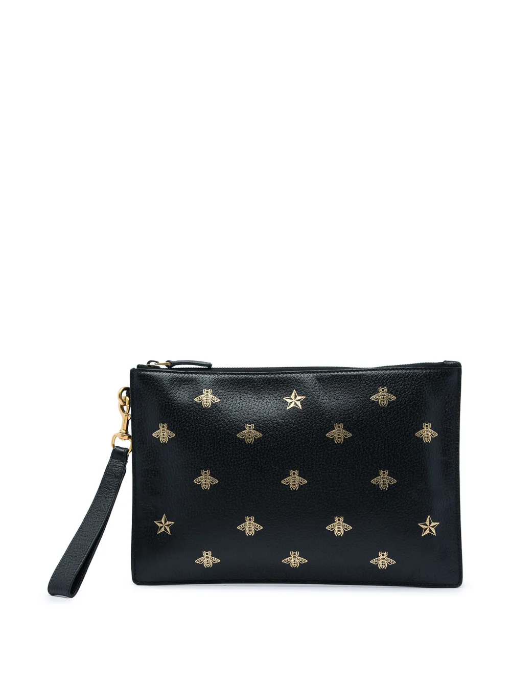 Gucci Pre-Owned 2000-2015 Calfskin Bee Star clutch bag - Nero