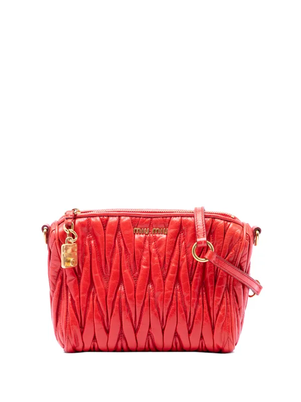 Miu Miu Pre-Owned 2010-2026 マテラッセ レザーショルダーバッグ 