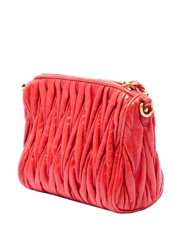 Miu Miu Pre-Owned 2010-2026 マテラッセ レザーショルダーバッグ 