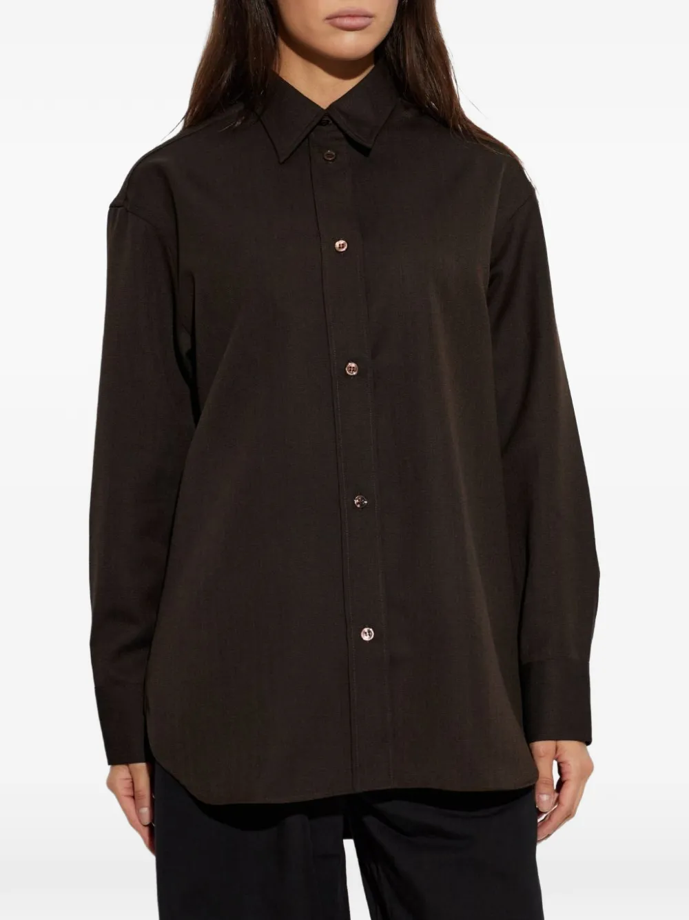 Studio Nicholson long-sleeve button-down shirt Bruin