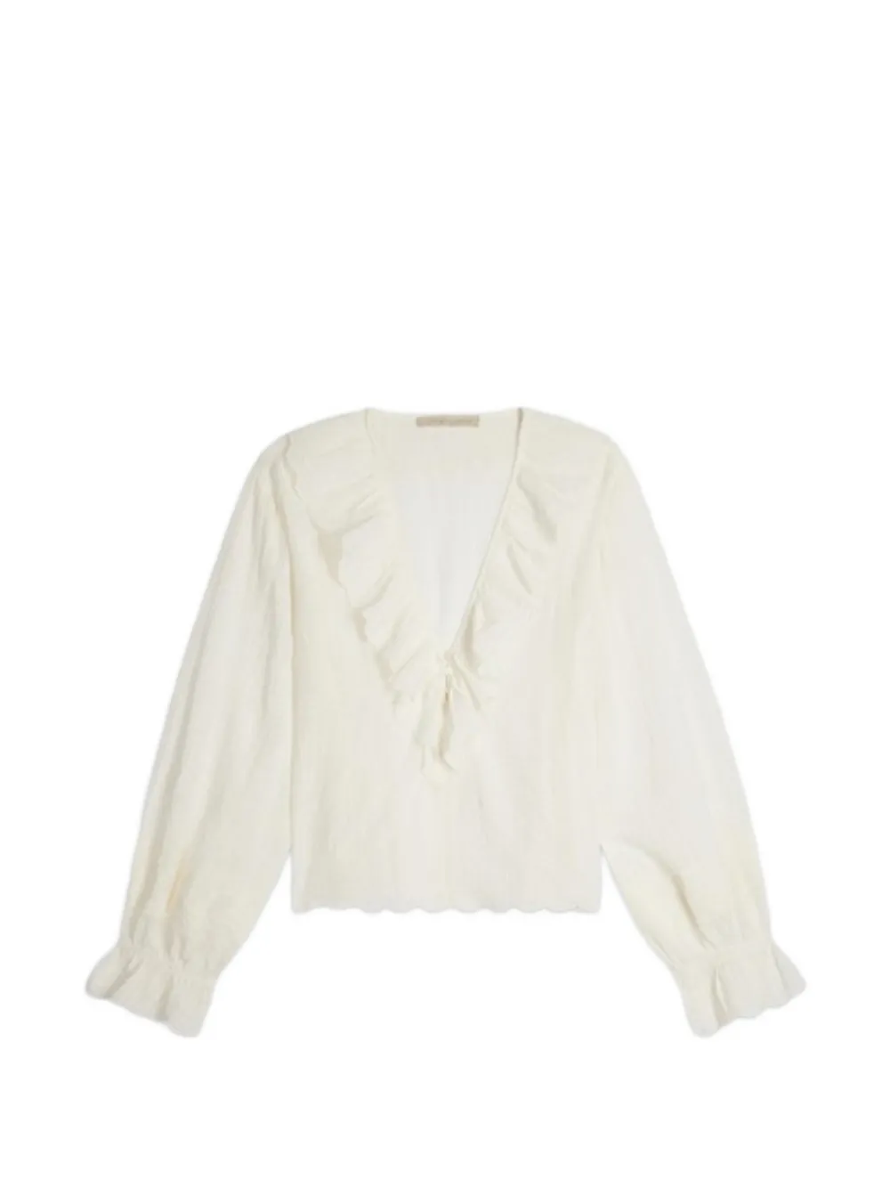 Vanessa Bruno Helea ruffled-collar embroidered blouse