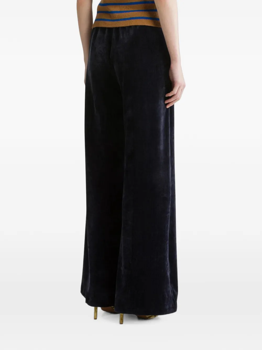 Forte high-waisted wide-leg trousers Blauw