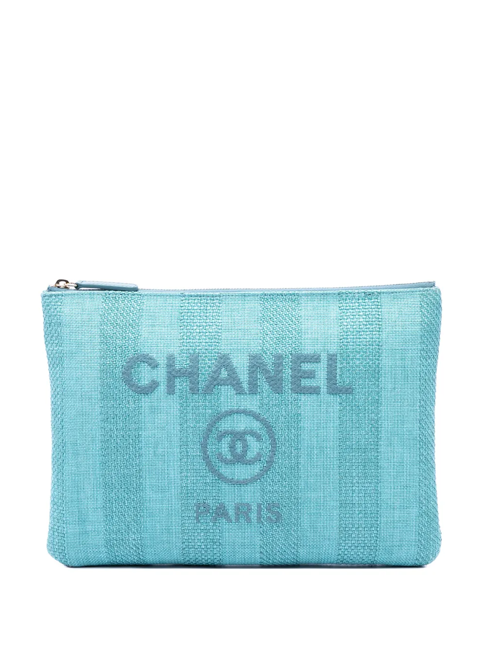 CHANEL Pre-Owned 2019 Medium Tweed Deauville O Case clutch bag - Blu