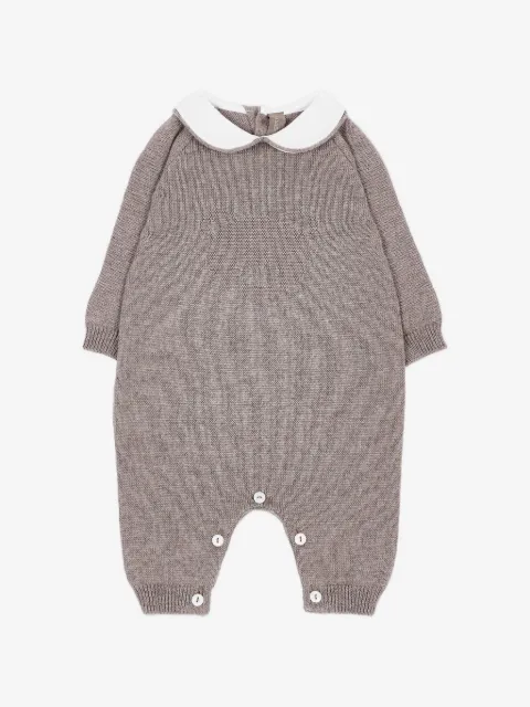 Little Bear pelele de punto en intarsia con cuello Peter Pan