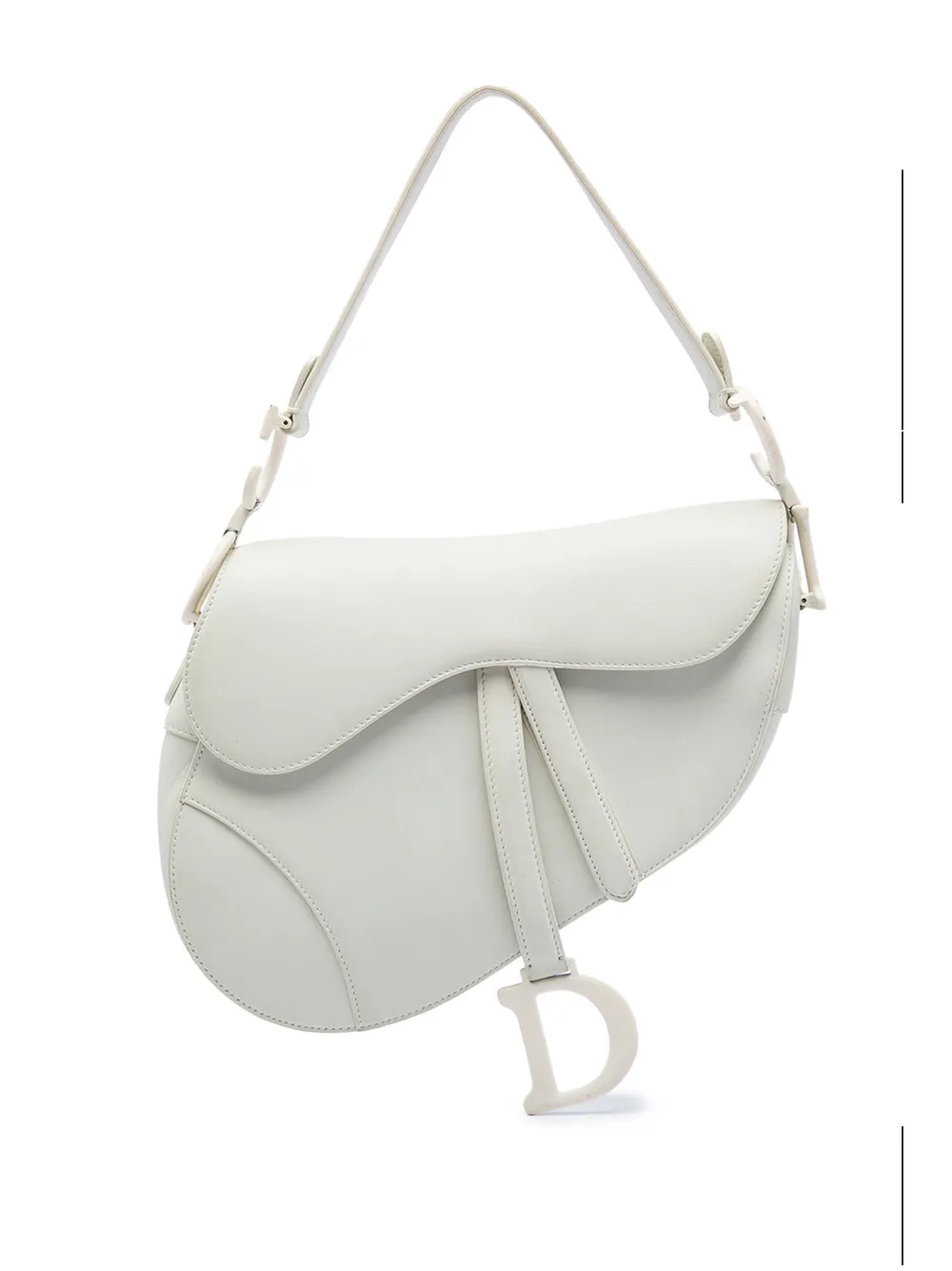 Christian Dior Pre-Owned 2019 Grained Calfskin Saddle Bag shoulder bag - Bianco