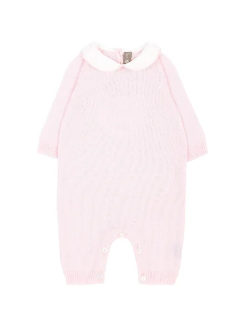 Little Bear peter pan-collar heart-motif babywear