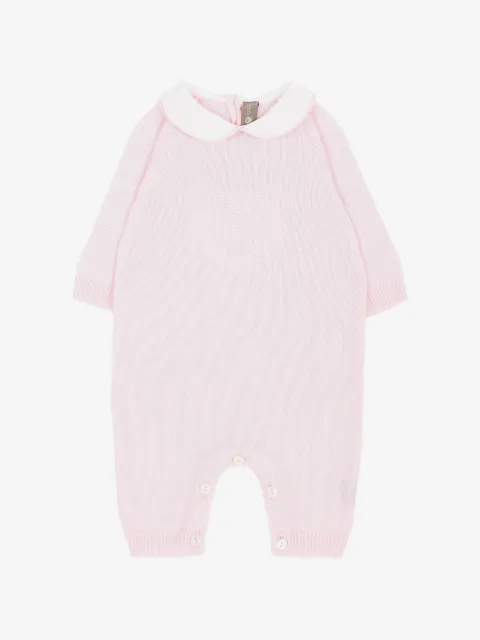 Little Bear peter pan-collar heart-motif babywear