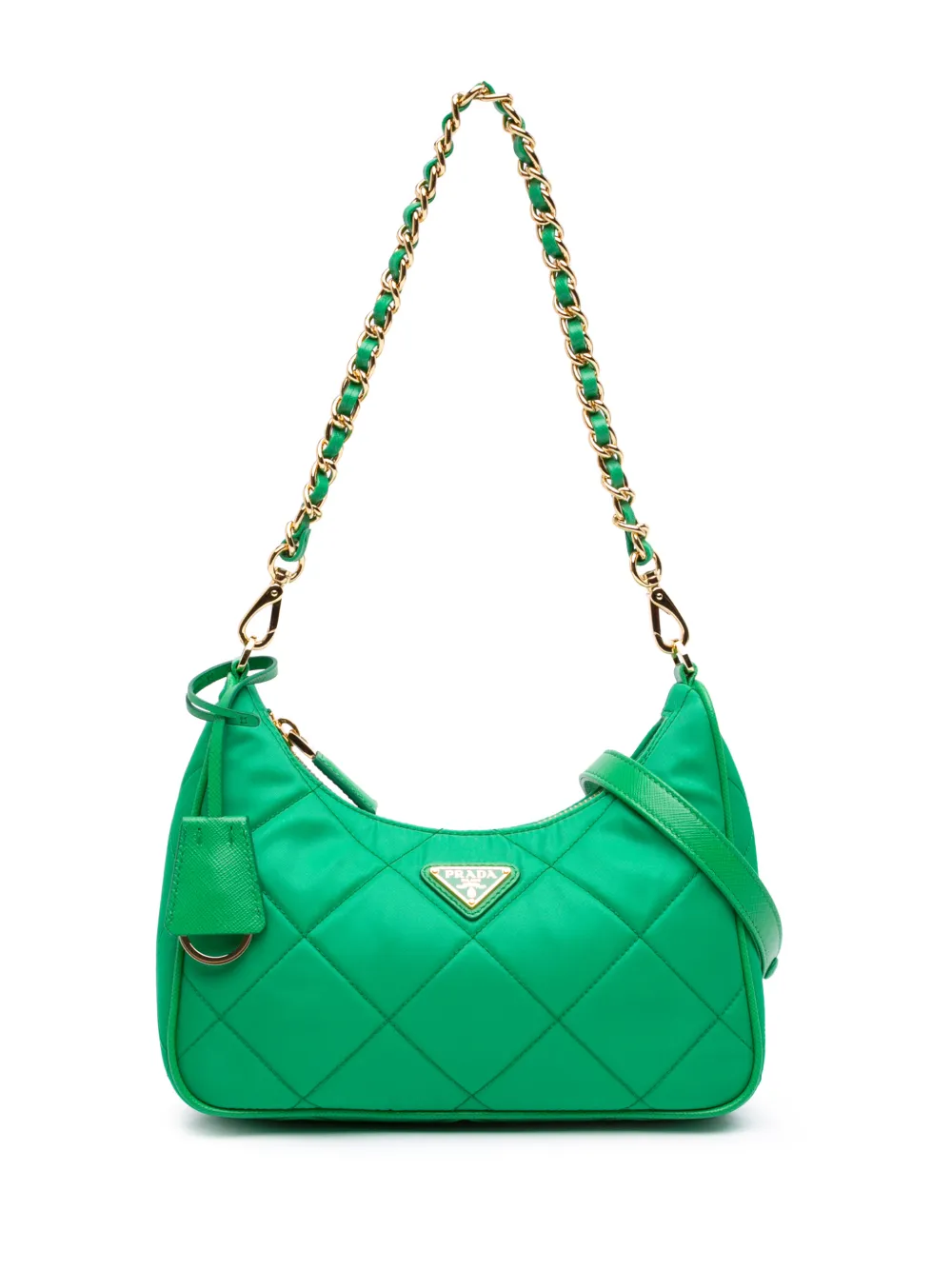 Prada Pre-Owned 2013-2026 Impuntu Re Nylon Re Edition 1995 Chaine satchel - Grün