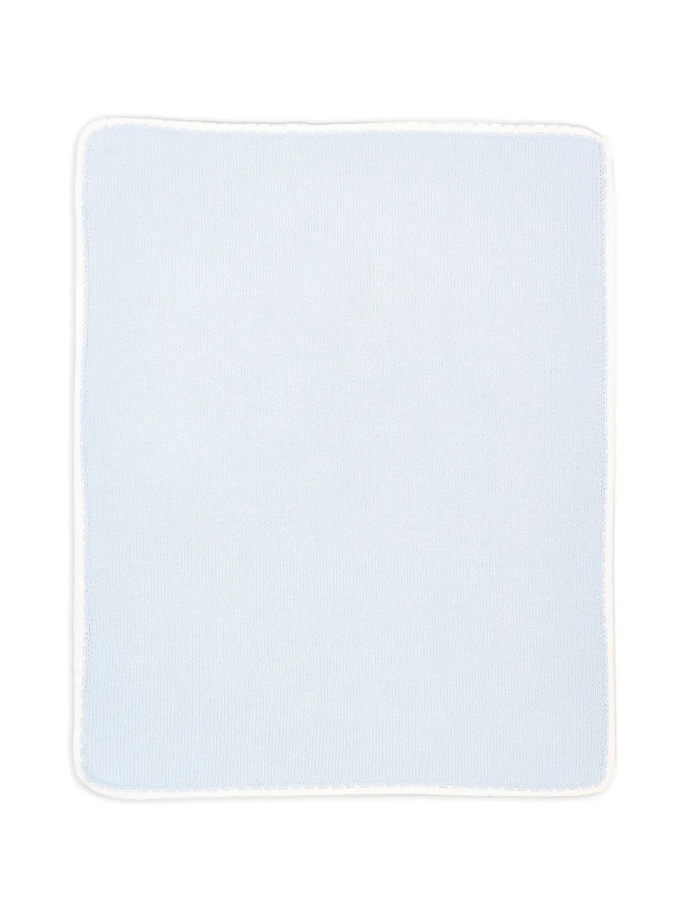 Little Bear scalloped-edge knitted blanket - Blu