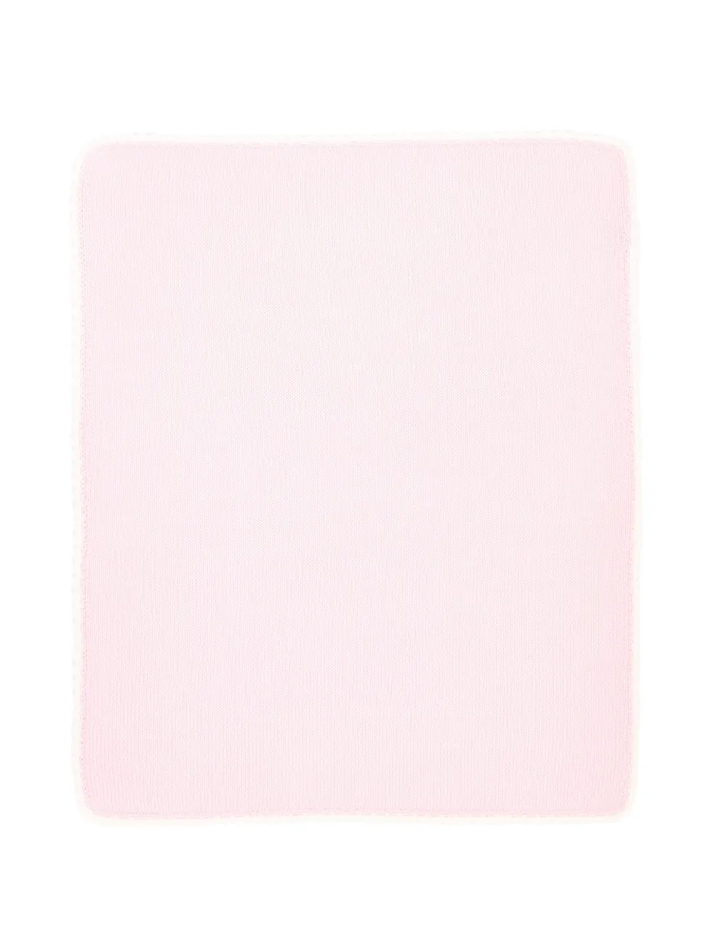 Little Bear scallop-edge knitted blanket - Rosa