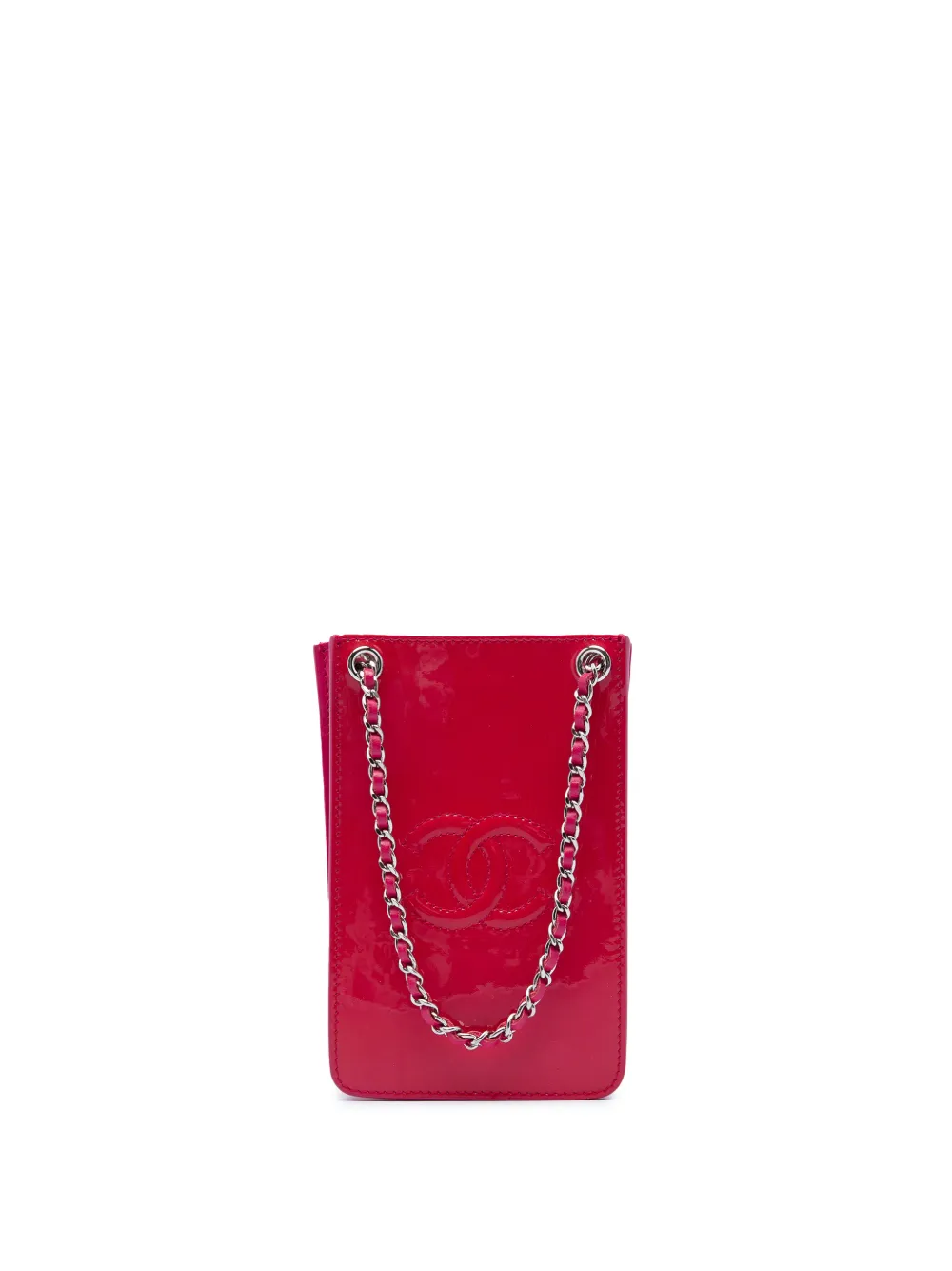 CHANEL Pre-Owned 2014-2015 CC Patent Phone Holder crossbody bag - Rosa