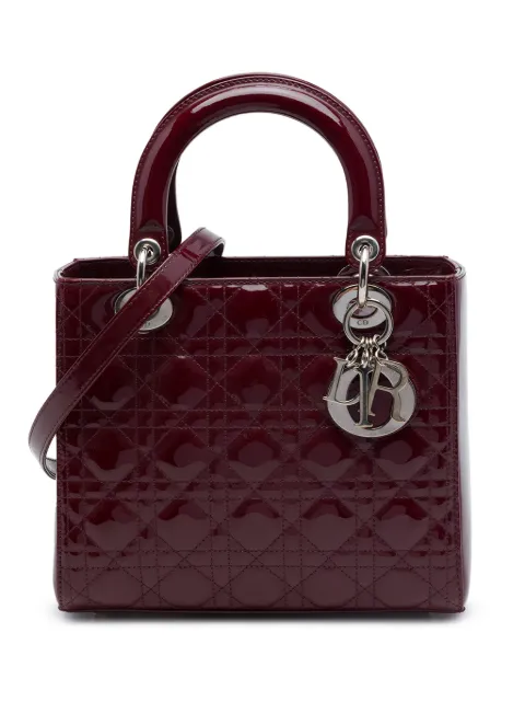 Christian Dior Pre-Owned 2011 Medium Patent Cannage Lady Dior satchel