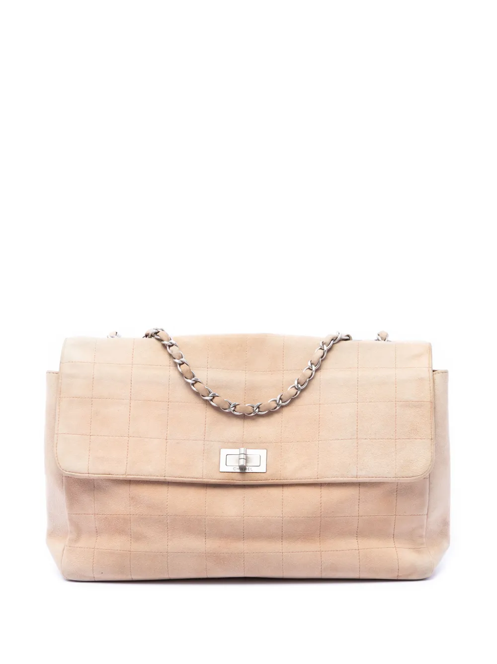 CHANEL Pre-Owned 2000-2002 Choco Bar Suede Mademoiselle Turnlock Flap shoulder bag - Marrone