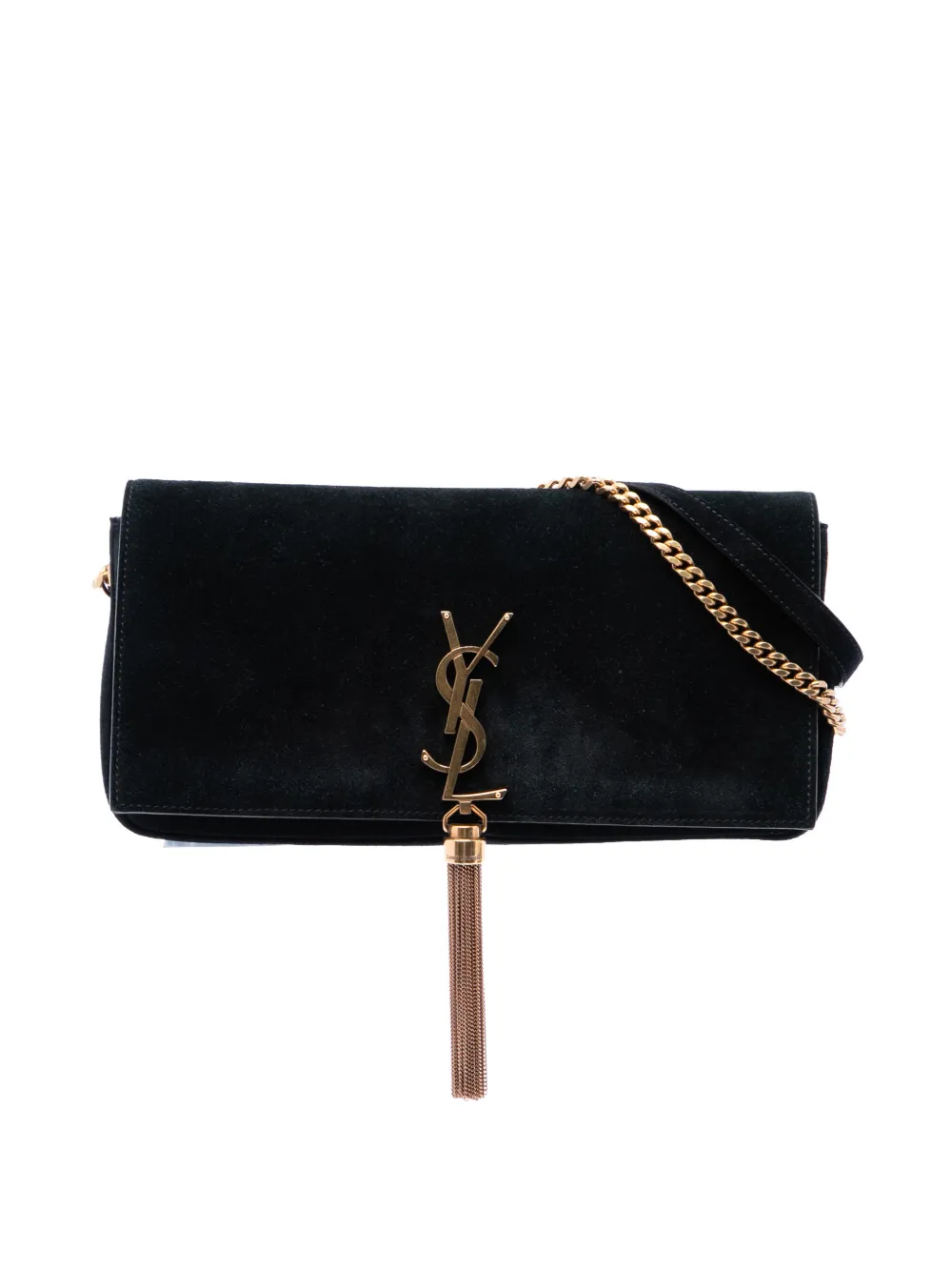 Saint Laurent Pre-Owned 2020 Suede Monogram Kate 99 Tassel Bag satchel - Nero