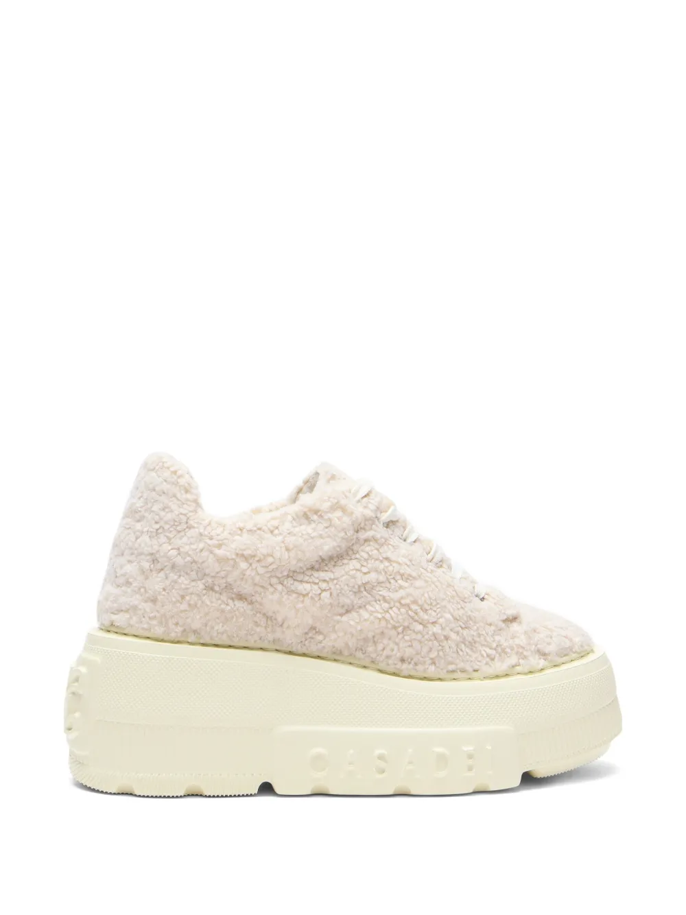 Casadei Nexus Peak Sneakers aus Faux Fur - Nude