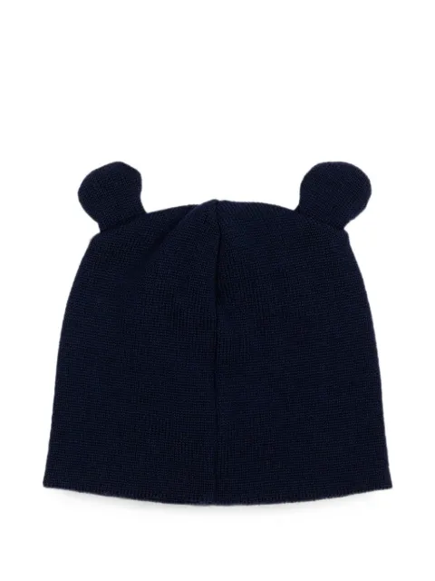 Little Bear ear-detail beanie hat