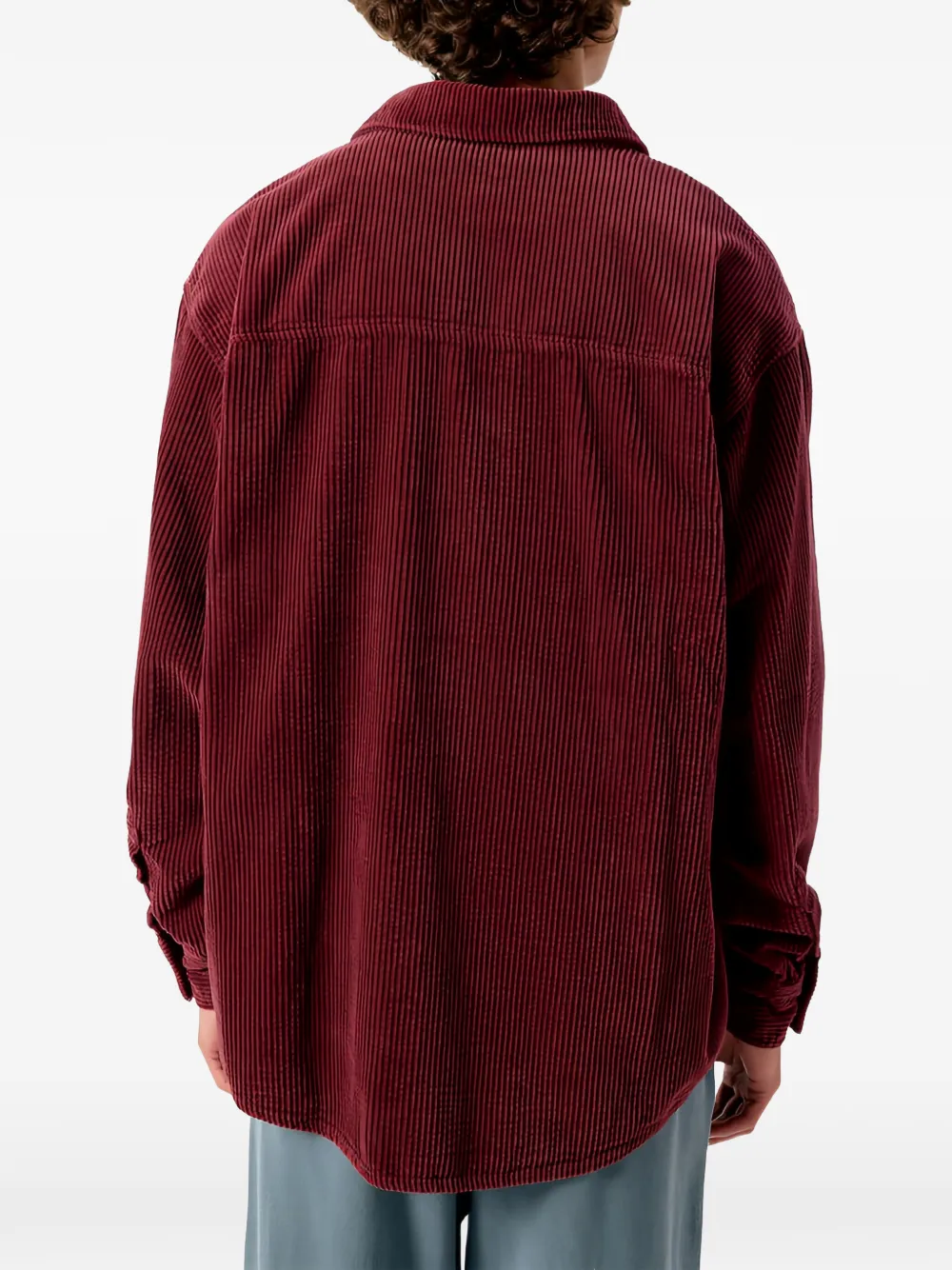 American Vintage The Padow corduroy-textured shirt Rood