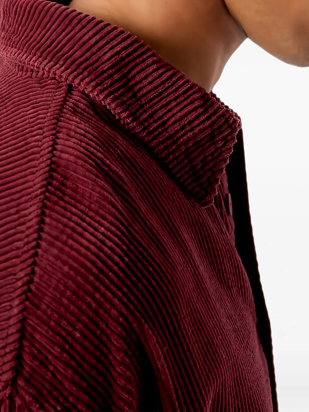 American Vintage The Padow corduroy-textured shirt Rood