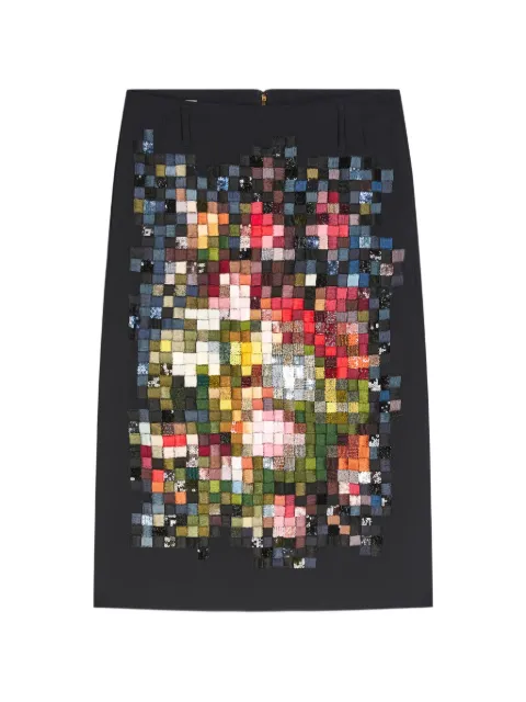 DRIES VAN NOTEN embroidered pencil skirt