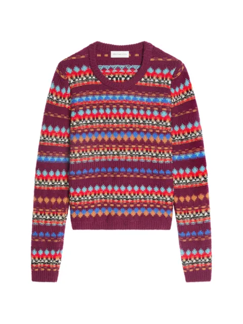 DRIES VAN NOTEN pull en laine à motif GG en jacquard