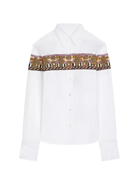 DRIES VAN NOTEN camisa de popelina con bordado