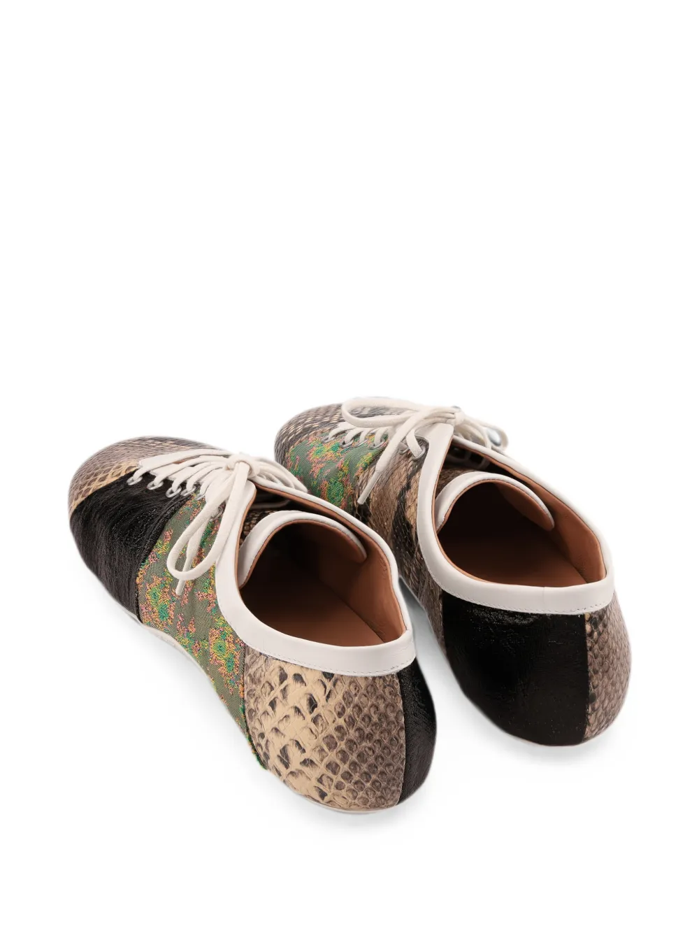 DRIES VAN NOTEN patchwork ballerina sneakers Beige