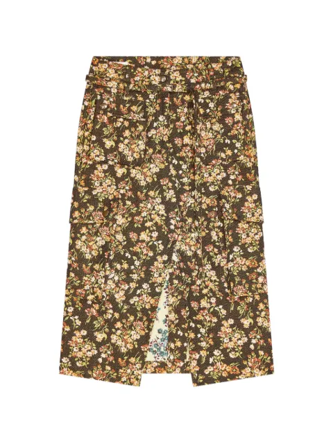 DRIES VAN NOTEN Cargorock mit Blumen