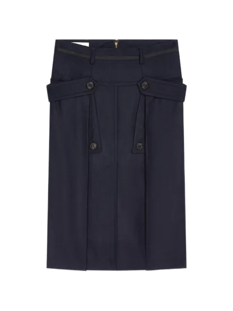 DRIES VAN NOTEN jupe en laine à coupe mi-longue