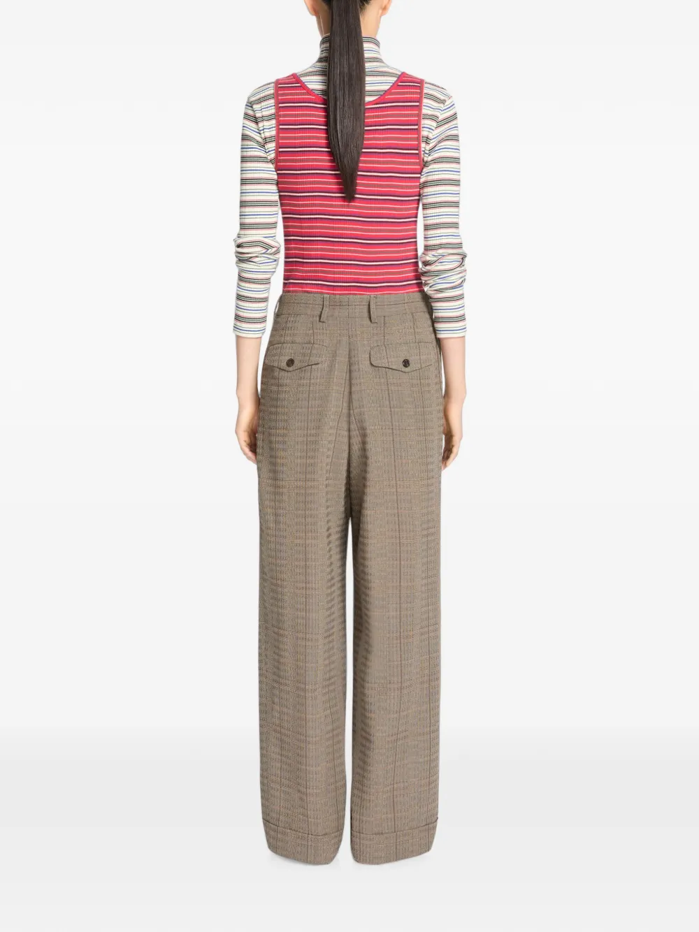 DRIES VAN NOTEN Geribbelde tanktop Rood