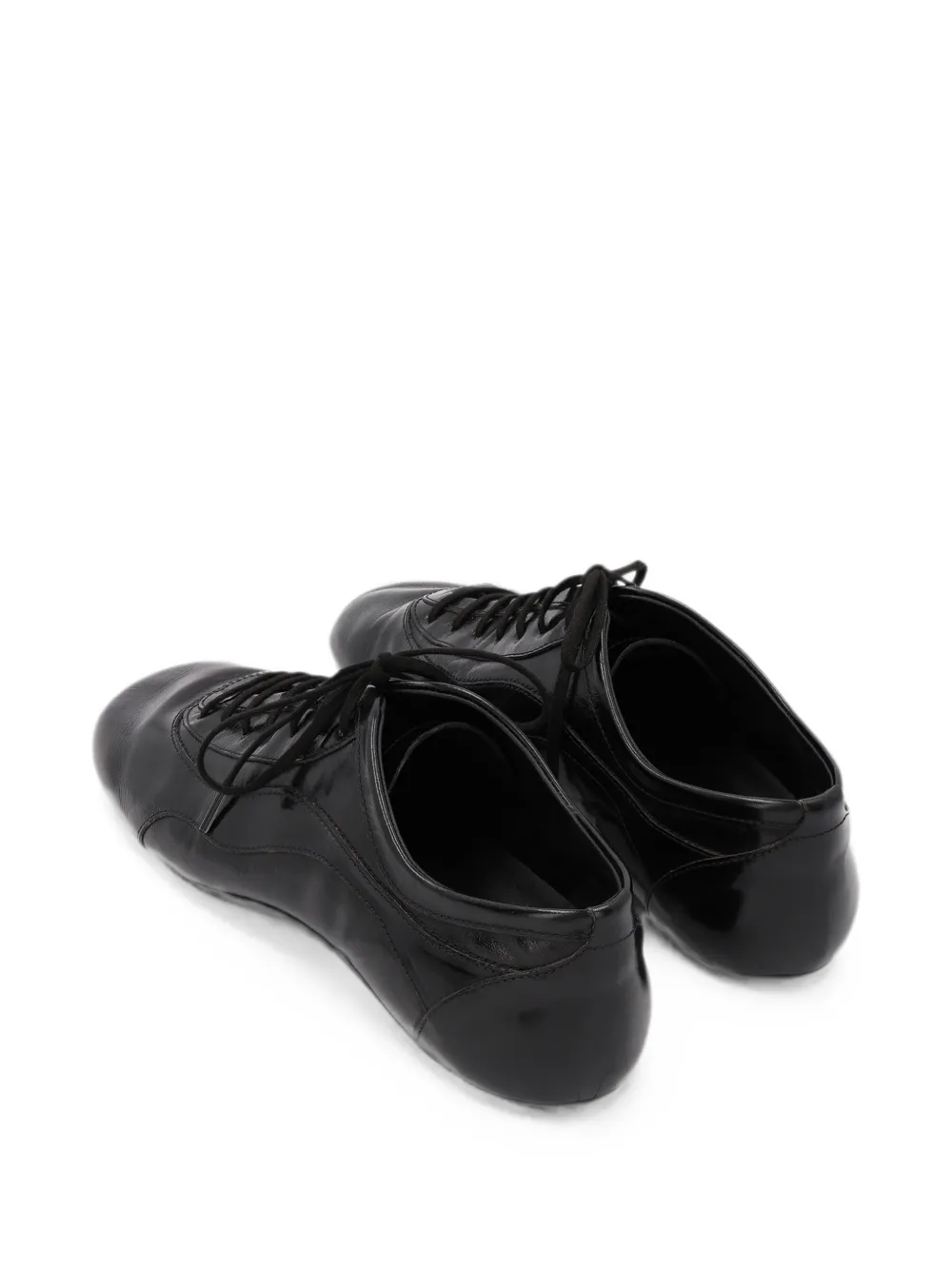 DRIES VAN NOTEN leather ballerina sneakers Zwart