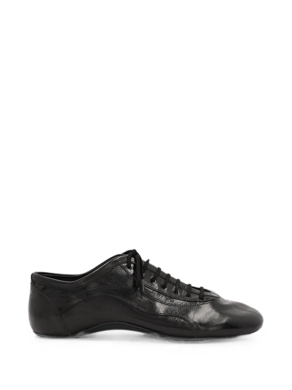 DRIES VAN NOTEN leather ballerina sneakers Zwart