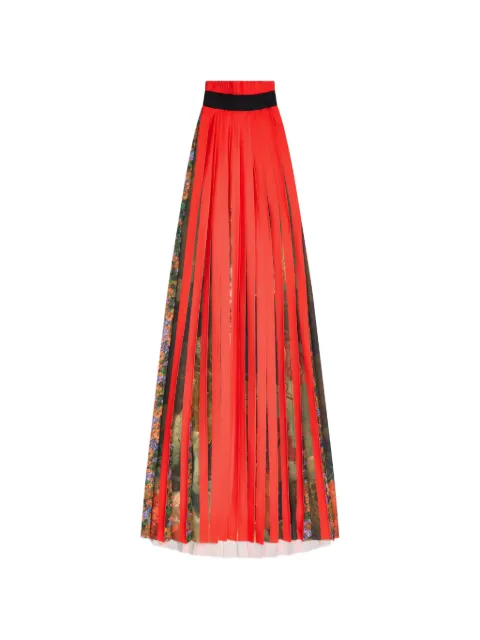 DRIES VAN NOTEN Vestido com pregas e estampa