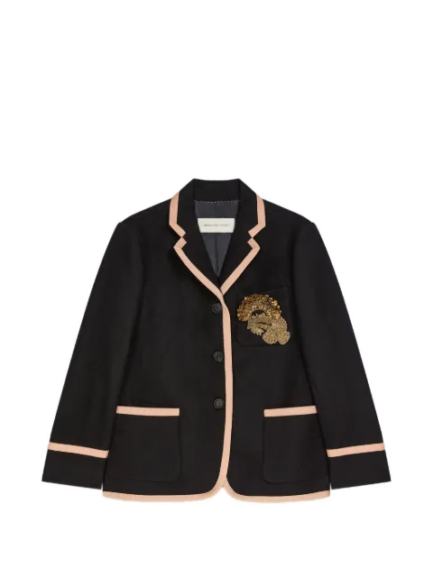 DRIES VAN NOTEN blazer de lana bordado