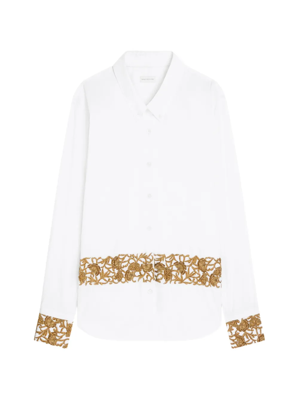 DRIES VAN NOTEN Besticktes Hemd - Weiß