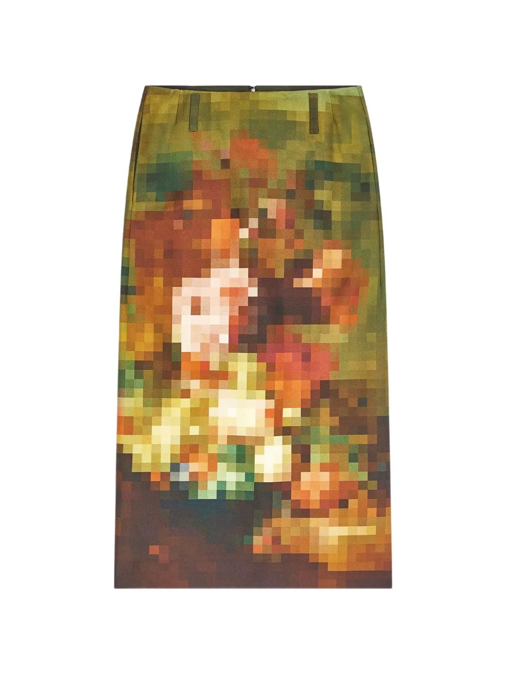 Dries Van Noten Long Printed Skirt In Brown