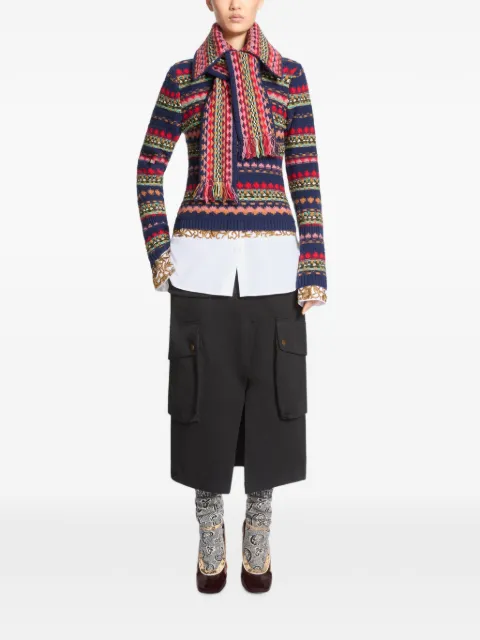 DRIES VAN NOTEN jacquard-wool collar