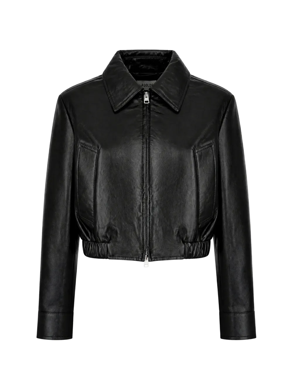 AGOLDE leather bomber jacket - Schwarz
