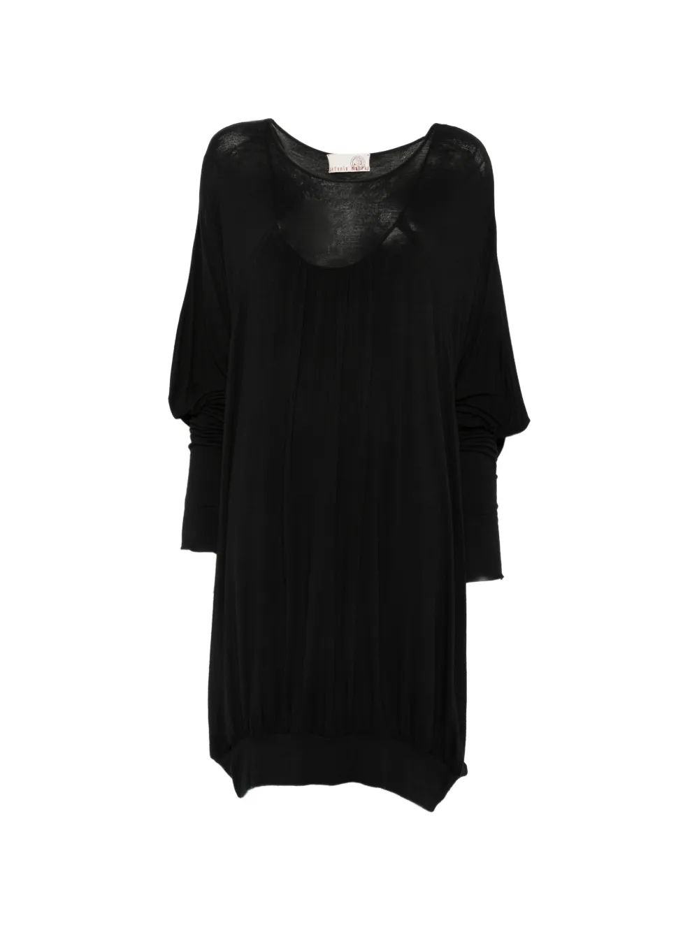 Antonio Marras Vintage 2000s draped batwing-sleeve dress - Schwarz