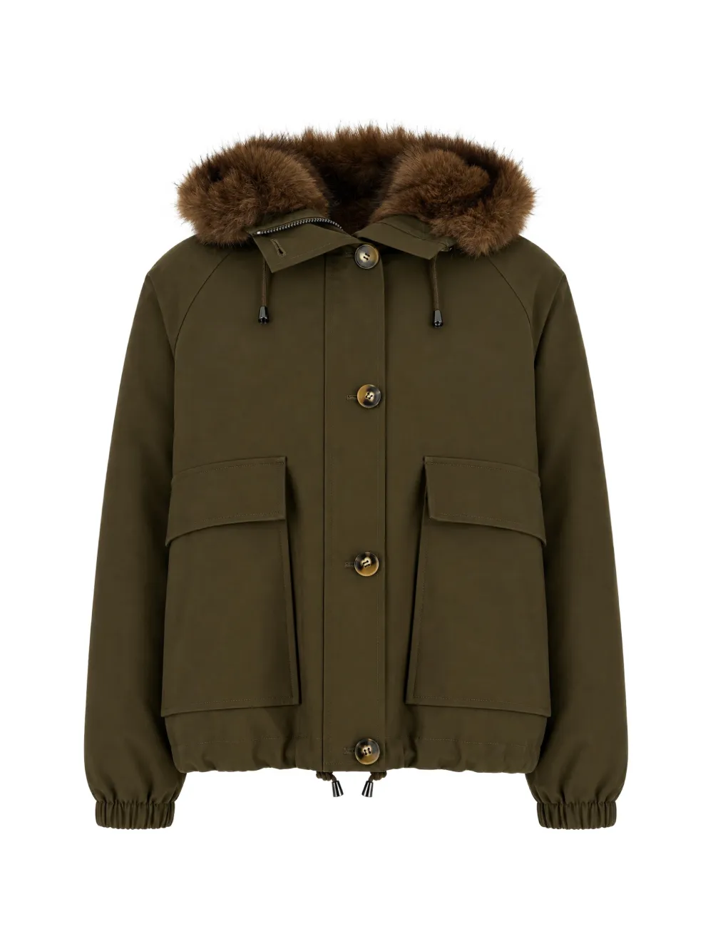 Valentini hooded coat - Grün