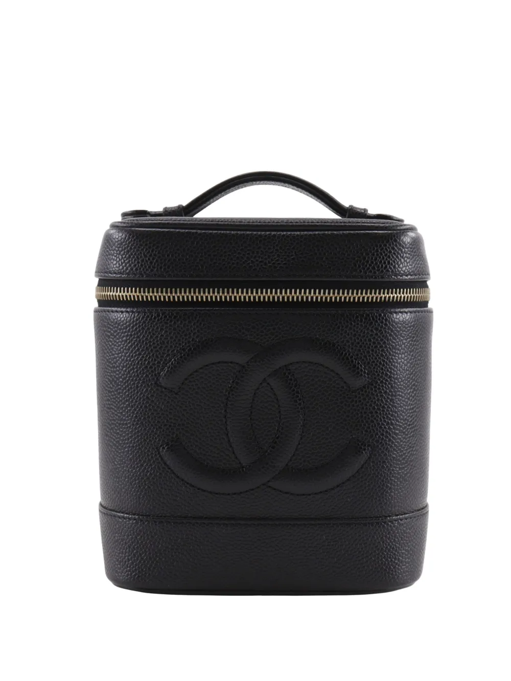 CHANEL Pre-Owned 2002-2003 CC Caviar vanity bag - Nero
