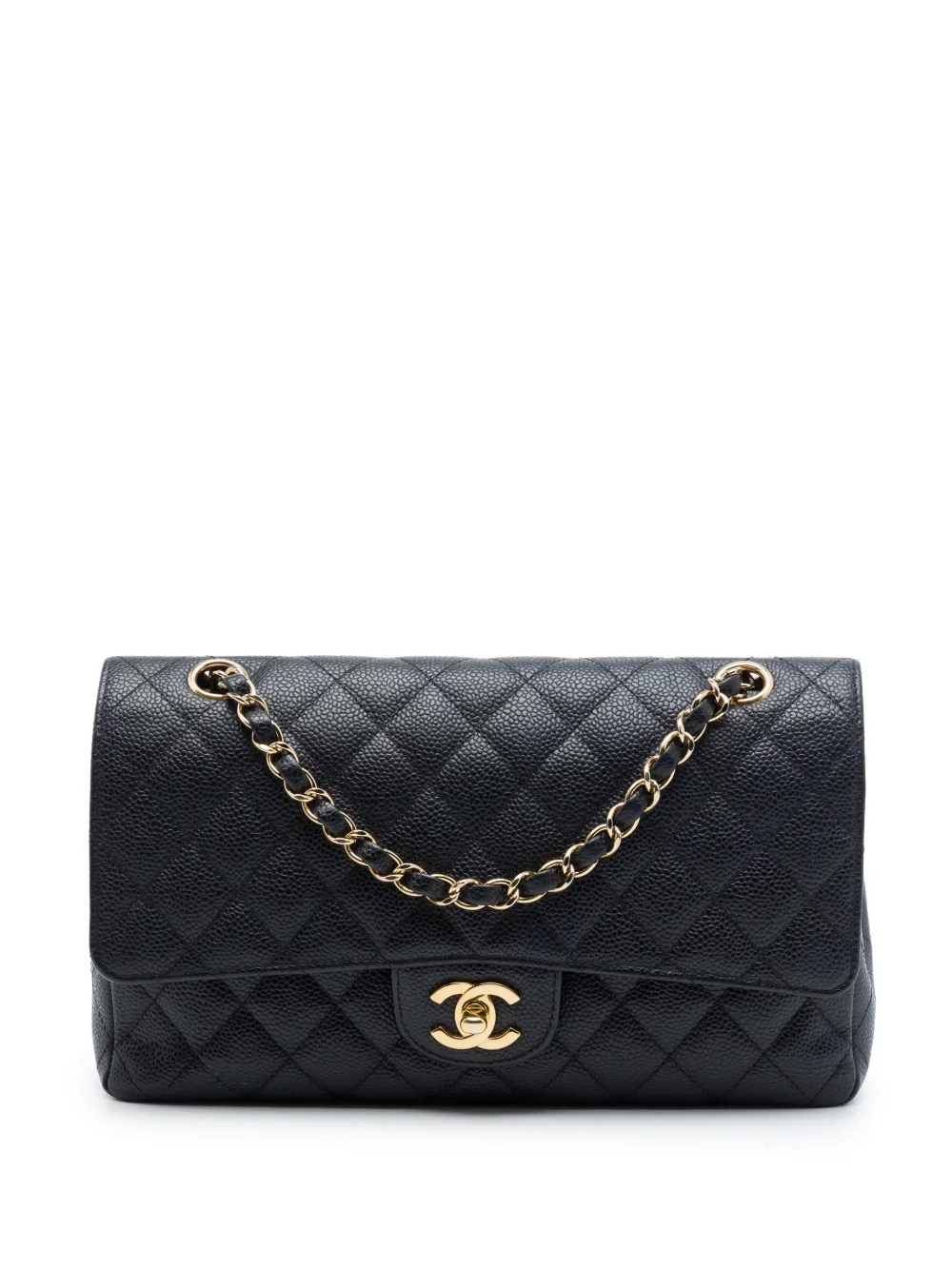 CHANEL Pre-Owned 2009-2010 Medium Classic Caviar Double Flap shoulder bag - Schwarz