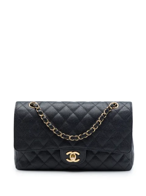 CHANEL Pre-Owned 2009-2010 Medium Classic Caviar Double Flap shoulder bag