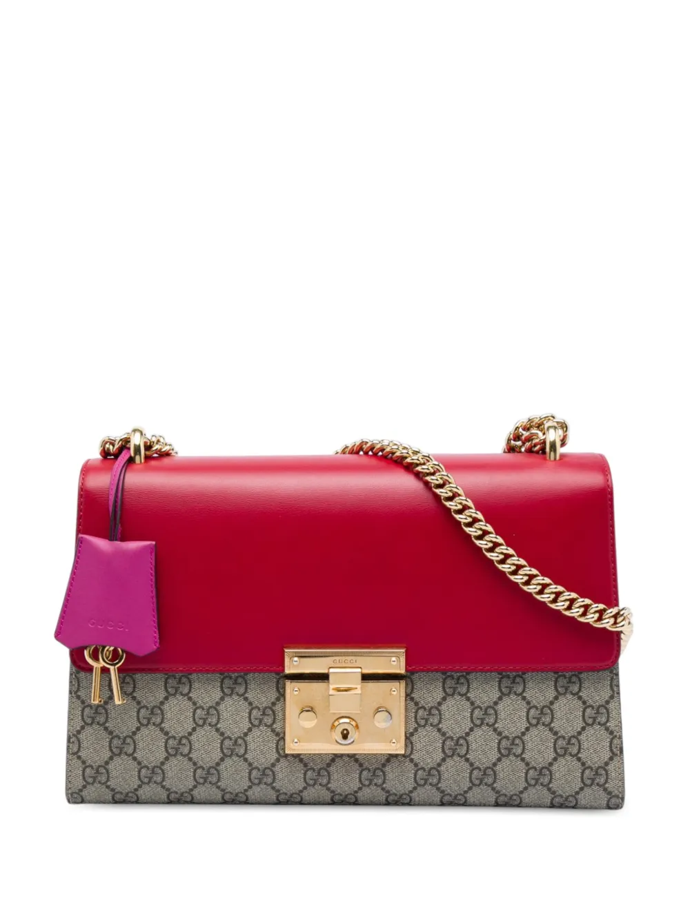 Gucci Pre-Owned 2016-2026 Medium GG Supreme Padlock shoulder bag - Toni neutri