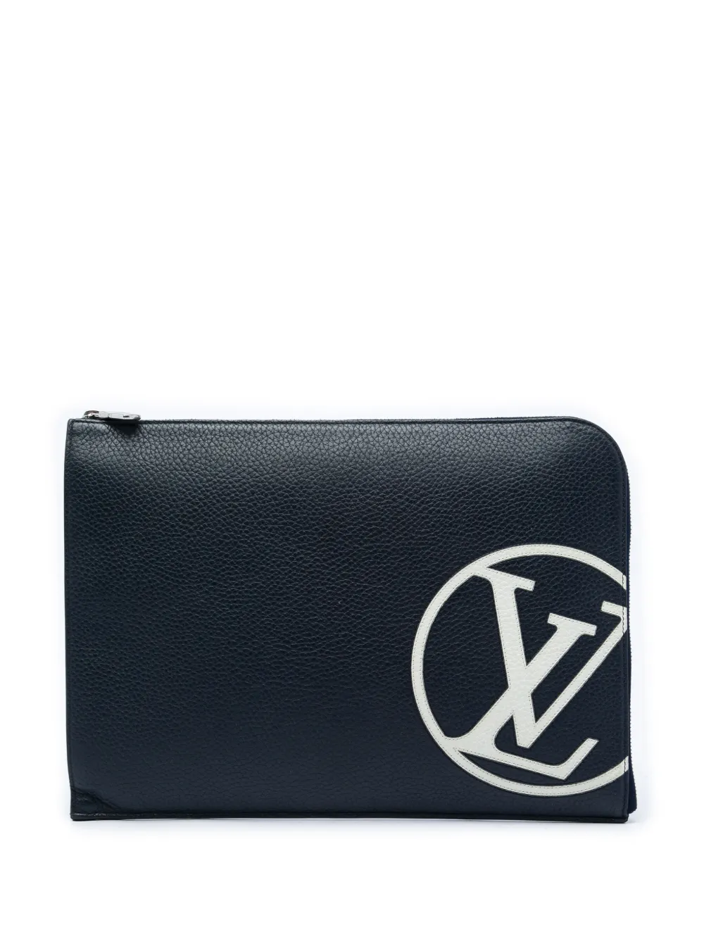Louis Vuitton Pre-Owned 2017 Taurillon Initials Circle Pochette Jour GM clutch bag - Blu