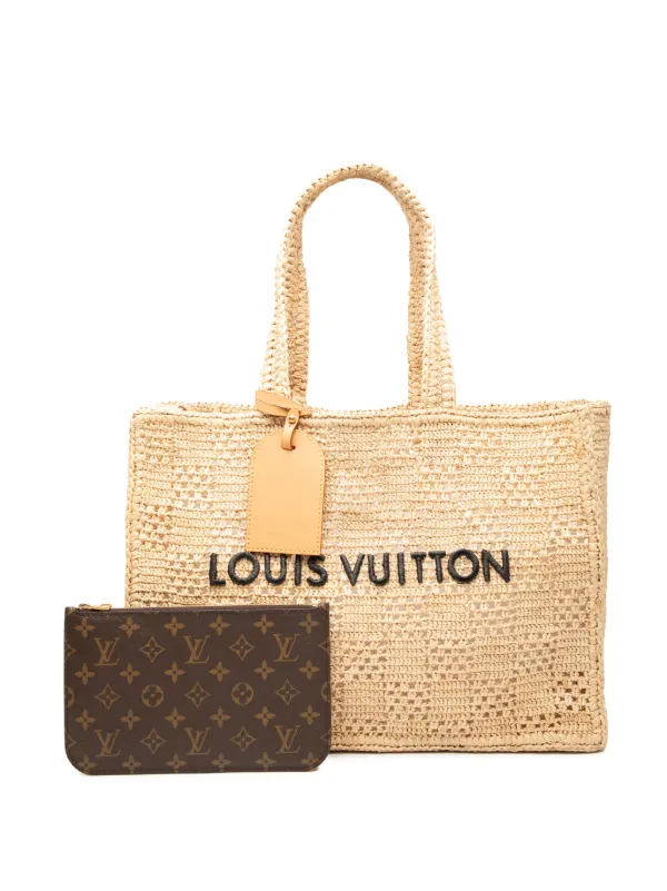 Louis Vuitton Pre-Owned 2021-2026 Damier Raffia Summer Shopper MM