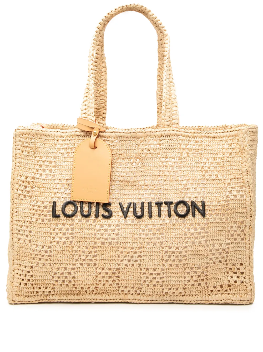 Louis Vuitton Pre-Owned 2021-2026 Damier Raffia Summer Shopper MM tote bag - Nude