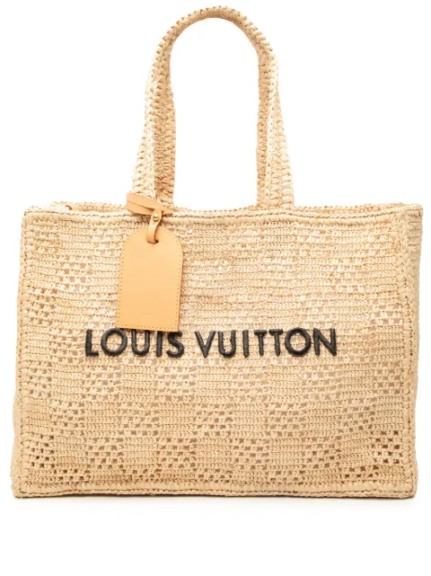 Louis Vuitton Pre-Owned 2021-2026 Damier Raffia Summer Shopper MM tote bag