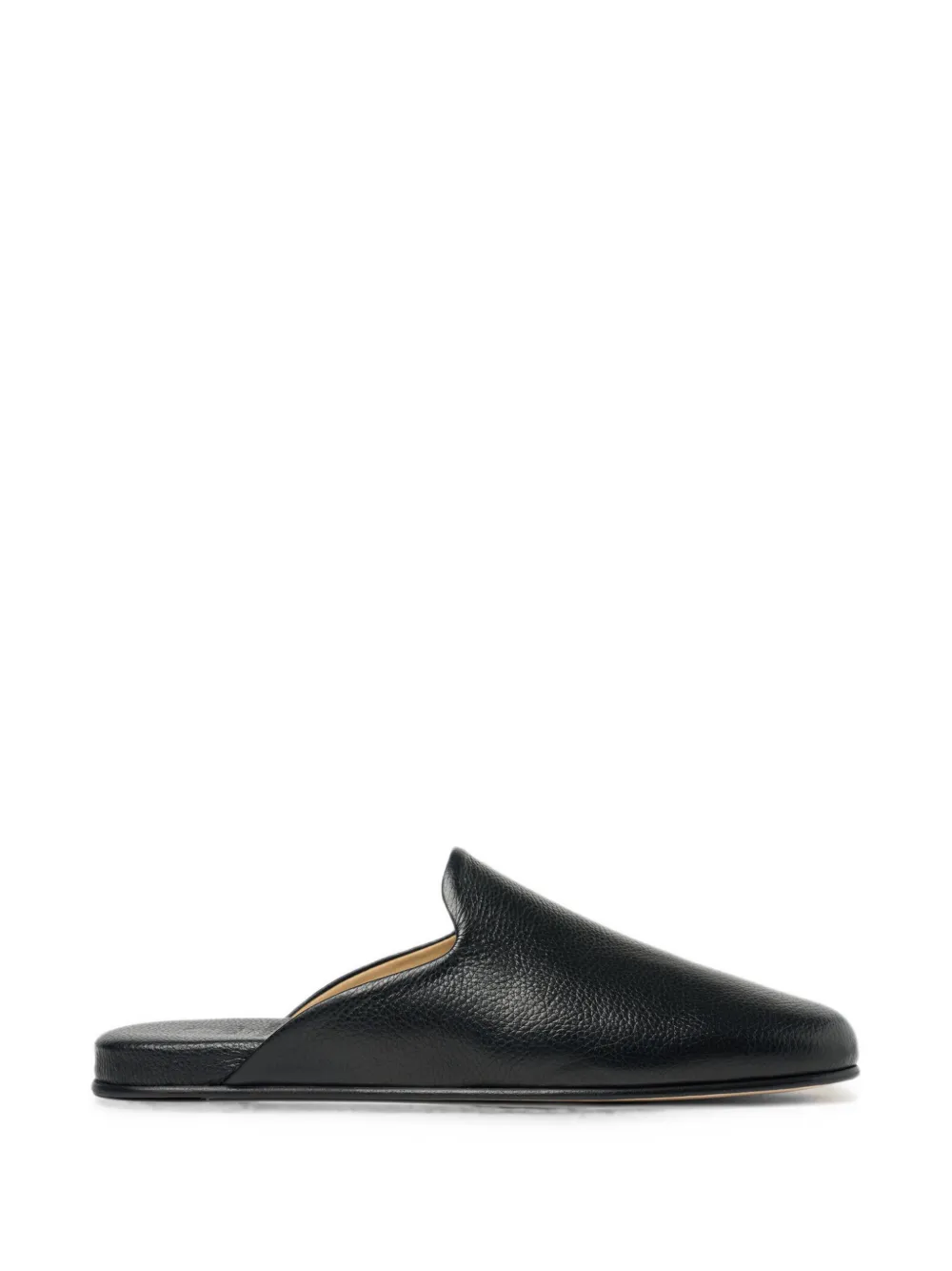 Scarosso Atlas rravel leather slippers - Nero