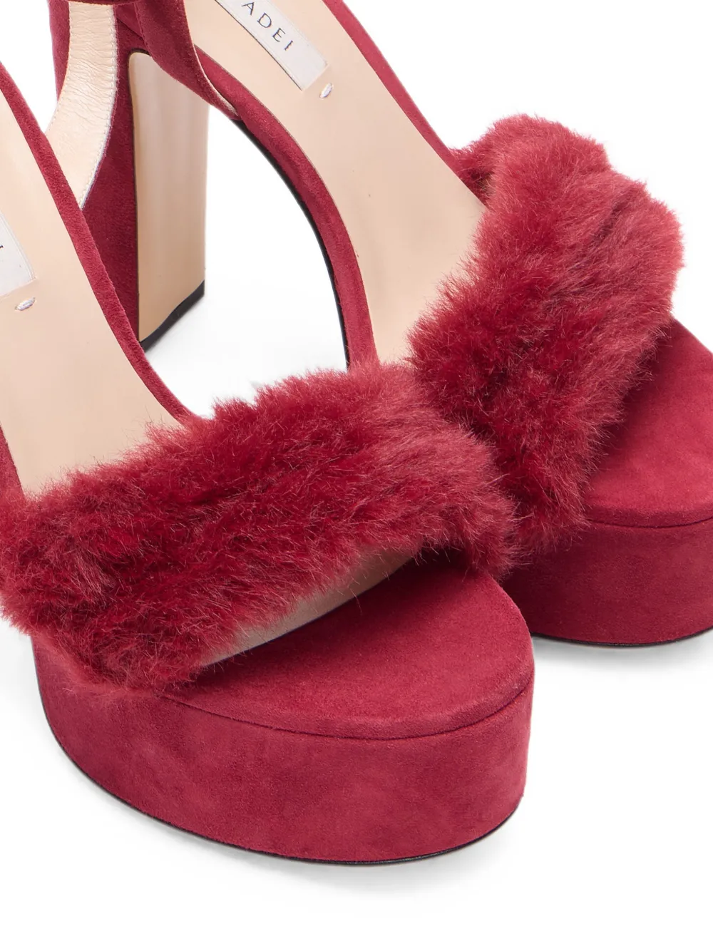 Casadei suede platform pumps Rood